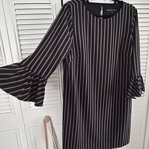 Pinstriped shift Dress